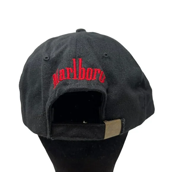 Marlboro Tobacco Cigarettes Hat Strapback Cap Vintage Retro Big M Cowboy 90's - Picture 5 of 9